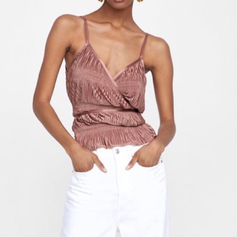 Zara pleated tank size small
